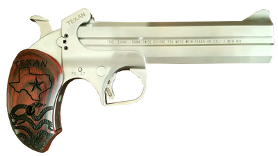 Bond Arms BATX Texan Derringer Single 45 Colt LC410 Gauge 6quot 2 Round Stainless Steel