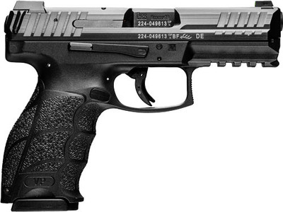 HK VP9-B, 9mm, 4.09" Barrel, 10rd, Black, Optics Ready, 3 Dot sight, Push Button Mag