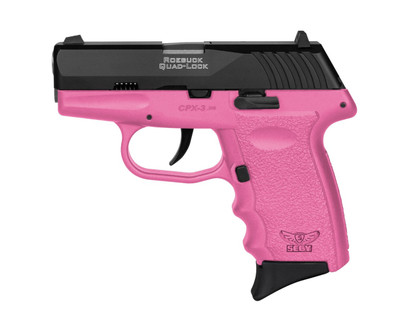 SCCY CPX-3 .380 ACP, 3.10" Barrel, 10rd, Black Slide/Pink Grip No Manual Safety
