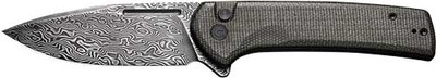 Civivi Knife Conspirator 3.48" - Dk Green Micarta/blk Damascus