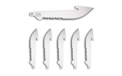 Outdoor Edge 3" Drop Point Bld - W/serrations Black Blade 6-pk