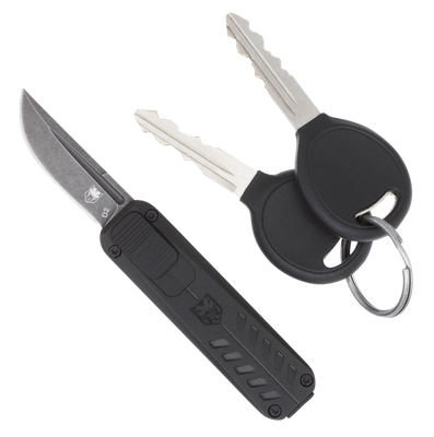Cobra Tec Knives Llc California Cali928sbblkdns Cali 928 Side Button Drop Bk