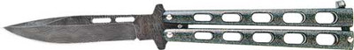 Bear & Son Butterfly Knife - 3.38" Galaxy Damascus