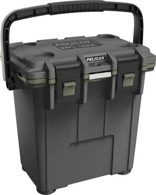 Pelican Coolers Im 20 Quart  Gunmetal/od Grn Leg Cut Out