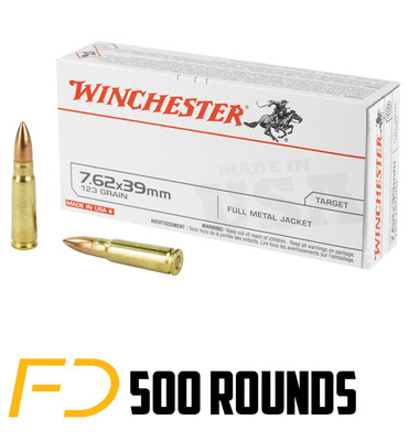 Winchester 7.62X39MM 123gr FMJ 500 Rounds [MPN: Q3174]