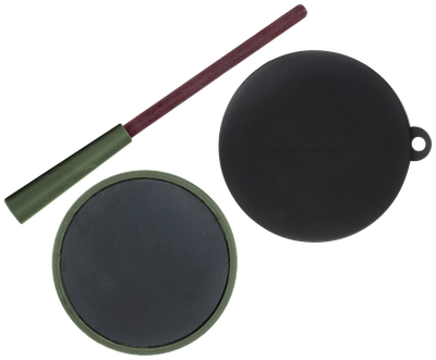 Power Calls 24258 Fuel Slate Pot Call Over Glass Matched Purple Heart Striker Includes Protective Lid & Conditioning Pad