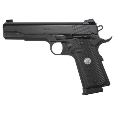 Girsan 392060 MC1911 S Untouchable Full Size 45 ACP 8+1 5" Black Steel Barrel Serrated Slide & Frame w/Beavertail Picatinny Rail Polymer Grip