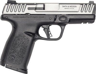 Sampw Sd40 20 40sw 4quot Fs 14 sh Silver Ss Slideblack Polymer