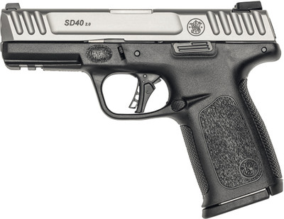 Sampw Sd40 20 40sw 4quot Fs 10 sh Silver Ss Slideblack Polymer
