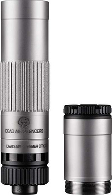 Dead Air Armament Mojave9 9mm Mod Silencer Silver