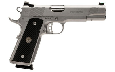 WILSON COMBAT 1911 CQB Elite 45 ACP 5quot 8Rd Stainless Black Single Action Pistol with G10 Diagonal Grip
