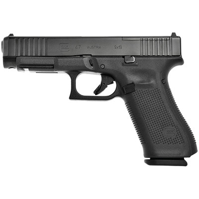 GLOCK G47 Gen 5 MOS 9MM, 4.49in. Barrel, 17rd, Fixed Sights, Austrian - Black [MPN: PA475S203MOS]