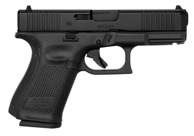 GLOCK G19 Gen 5 9MM, 4.02in. Barrel, 10rd, Front Serrations, Austrian - Black [MPN: PA195S201]