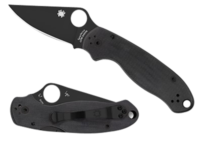 Spyderco Para 3 Spy C223gpbk  Black Blade