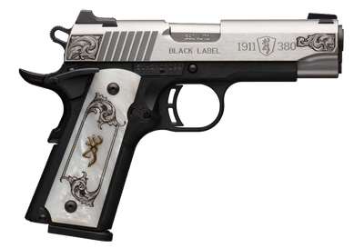 Browning 1911 380 Med Ss Engraved 380acp Fs 425quot White Pearl