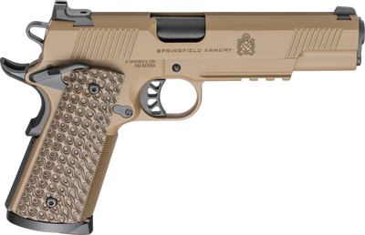 Springfield 1911 Trp 45acp 5quot 8rd Coyote Wrail Vz Grips