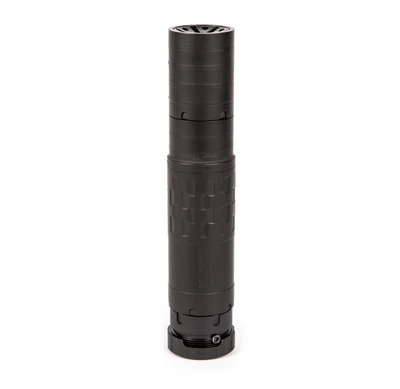 SilencerCo, Omega 36M, Suppressor, 5.56 NATO to 338 LM & 9mm, Black Finish, 5.1" -7.65" Length