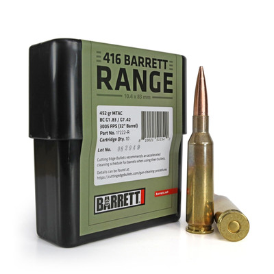 Barrett Firearms Ammo 416bar 452gr Range 10rd