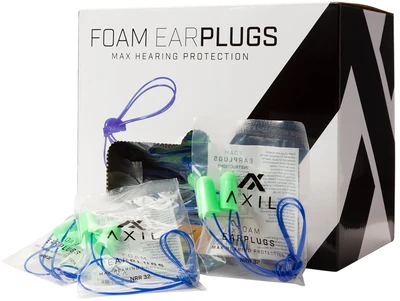 Axil Llc  Axfp100gp Foam Ear Plugs 100 Pair W/lanyard