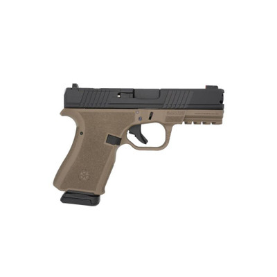 Black Rain Frontline Handgun 9mm Luger 15rd Magazine 375quot Barrel FDEBlack Finish Optic Ready