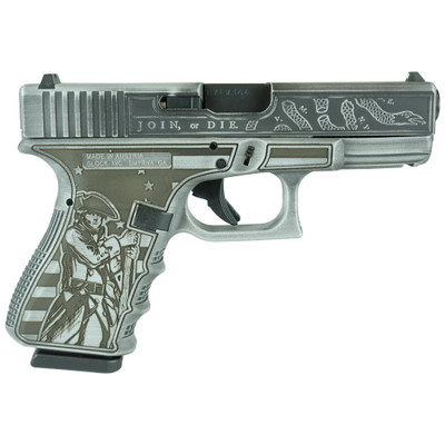 Glock 19 Gen 3 Custom quotLive or Die Patriot Grayquot Handgun 9mm Luger 15rd Magazines 2 4quot Barrel Austria