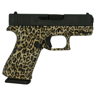 Glock 43X Leopard Print Frame Handgun 9mm Luger 10rd Magazines2 34quot Barrel Accessory Rail USA Made