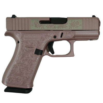 Glock 43X quotGlock amp Rosesquot Pink Handgun 9mm Luger 10rd Magazines2 34quot Barrel Accessory Rail USA Made