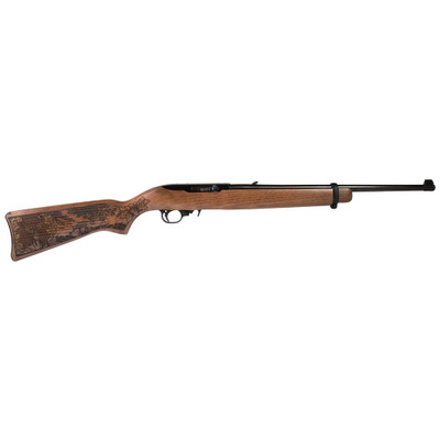 Ruger 1022 Custom Engraved Whitetail Series Carbine Rifle 22 LR 10rd Magazine 185quot Barrel Wood