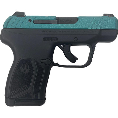 Ruger LCP 380 Max CSSI Exclusive Robins Egg Blue Glitter Handgun 380 Auto 10rd Magazine 275quot Barrel