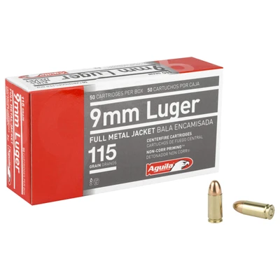 Aguila Pistol 9MM, 115gr, FMJ - 50 rounds