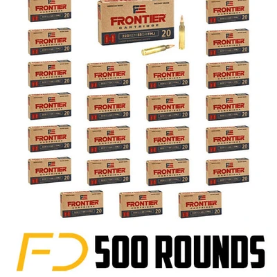 Frontier .223 REMINGTON, 55gr, FMJ - 500 rounds (CASE) - Free Shipping