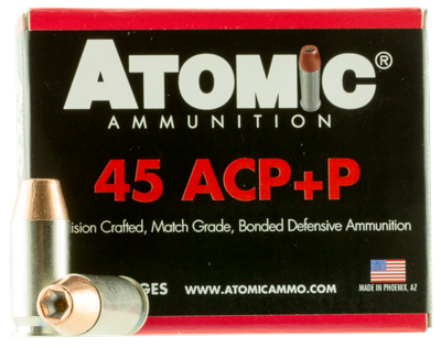 Atomic Ammunition .45 ACP +P, 185gr, HP - 20 rounds