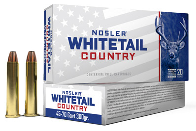 NOSLER WHITETAIL COUNTRY .45-70 GOVT, 300gr, SW [MPN: 40145] - 20 rounds
