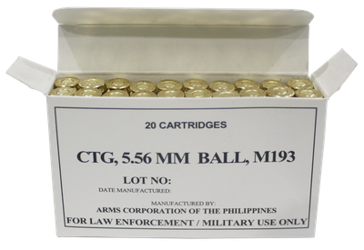 Armscor M193 5.56X45MM NATO, 55gr, FMJ - 20 rounds [MPN: 50174]