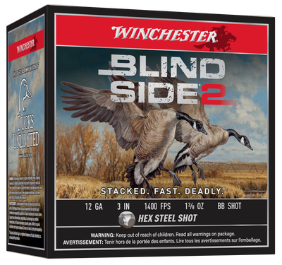 Winchester Blind Side 12 GA, 3in. 1-3/8oz. BB Shot - 25 Rounds [MPN: XBS123BB]