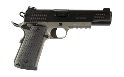Girsan MC1911S Untouchable 1911 Semi Automatic Metal Frame Pistol Full Size 45ACP 5quot Barrel Steel Two Tone Finish Black and Silver G10 Grips 3 Dot Sights Ambidextrous Safety 8 Rounds 1 Magazine