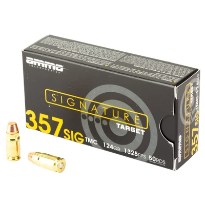 Ammo Inc Signature .357 SIG, 124gr, TMC - 50 rounds [MPN: 357S124TMC-A50]