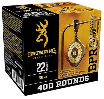 Browning Performance .22 LR, 36gr, Plated HP - 400 rounds [MPN: B194122401]