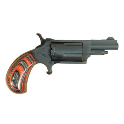 NAA 22M Mini Revolver Handgun 22 Magnum 5rd Capacity 1625quot Barrel Grey Cerakote with Red amp Black Checkerd Grips