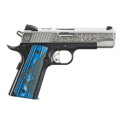 Ruger SR1911 Newport NH Edition 45 ACP 425quot barrel 71 rnd Engraved Slide  BlackBlue Grip 1 of 500 MPN 16702