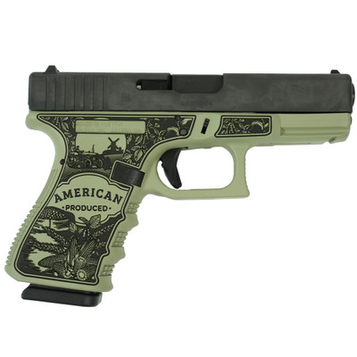 Glock 19 Gen 3 "American Made- Farm" Handgun 9mm Luger 15rd Magazines(2) 4" Barrel Verde Finish Austria Made