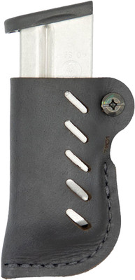 Versacarry Leather Mag Holder  Single Stack W/ Flex Vent Blk
