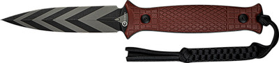 Civivi Knife Perfrico Fixed  4.49" Bugundy G10/striped Bld
