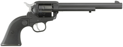 Ruger 2043 Wrangler 22 LR 6 Shot 750quot Black Cerakote Barrel Aluminum Black Cerakote Frame Black Cerakote Cylinder Black Checkered Polymer Grips