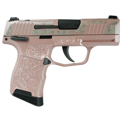 Sig Sauer Exclusive quotRose Gold N Rosesquot P365380 Handgun 380 Auto 10rd Magazine 31quot Barrel Black Manual Safety