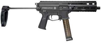 Grand Power Stribog SP45A3 .45 ACP, 8" Barrel, PDW Tailhook Brace - Black [MPN:197892004831]