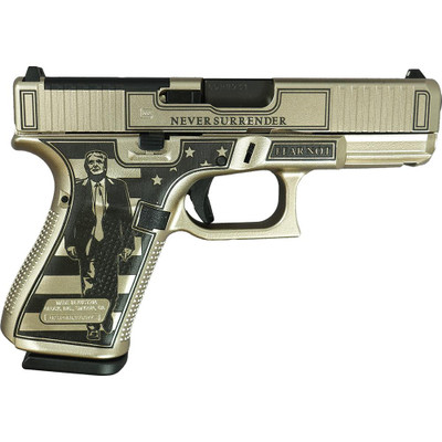 Glock G19 Gen 5 Custom Trump "Trump Fight/Never Surrender" Handgun 9mm , 4.02" Barrel,  15 rnd [MPN:PA195S203MOS MODTF]