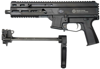 Grand Power Stribog SP10A3 10mm 8quot Barrel  PDW Tailhook Brace 20 rnd  Black MPN197892004855