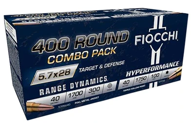 Fiocchi Range and Subsonic 5.7X28MM, 40/40gr, THP/FMJ - 400 rounds