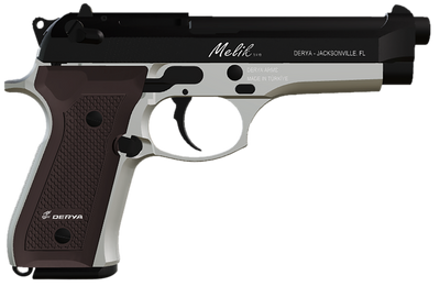 Derya Melik 9mm 490quot Barrel 15 rnd  Silver  Black MPN15LTTMELIK9TR